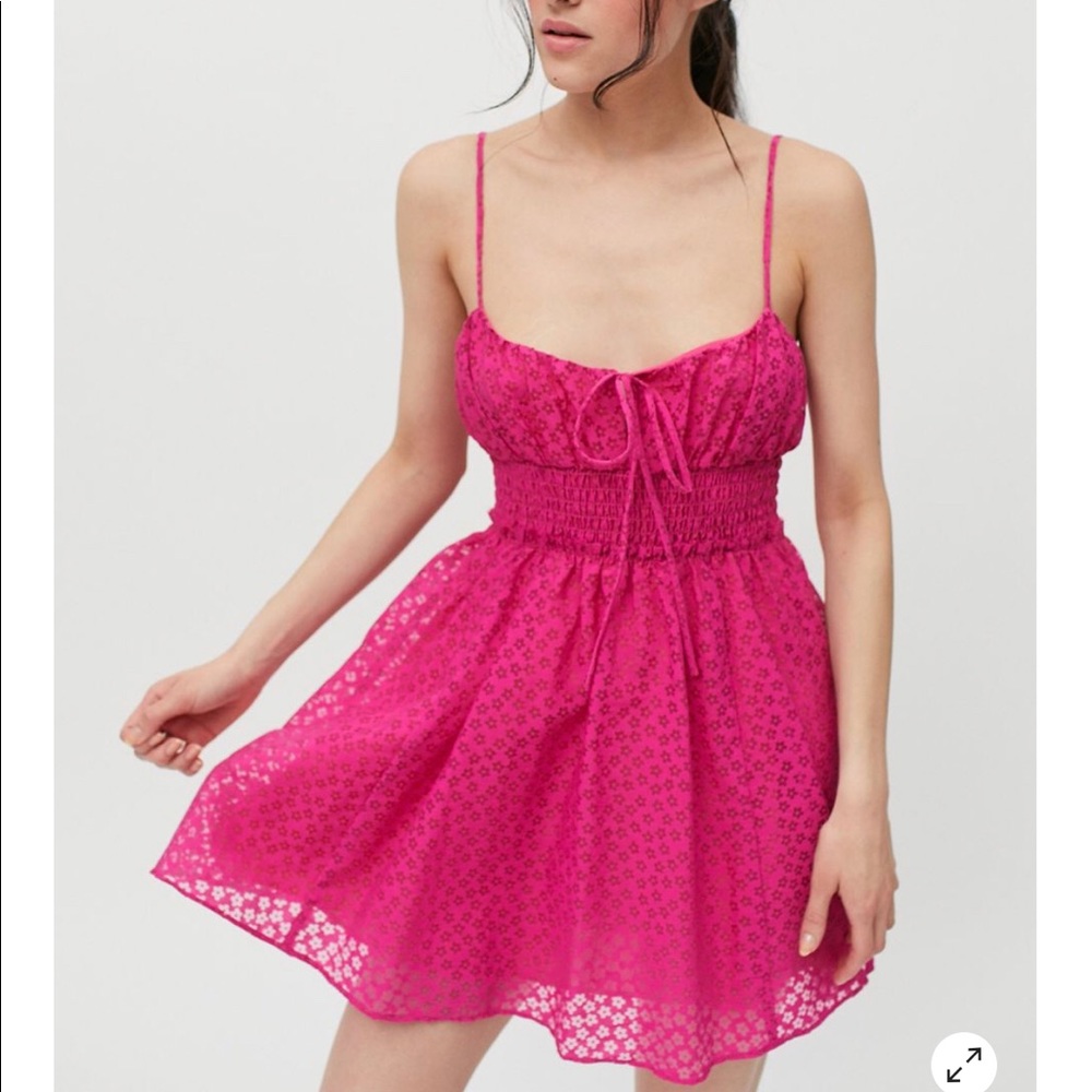 Urban Outfitters Smocked Waist Mini Dress